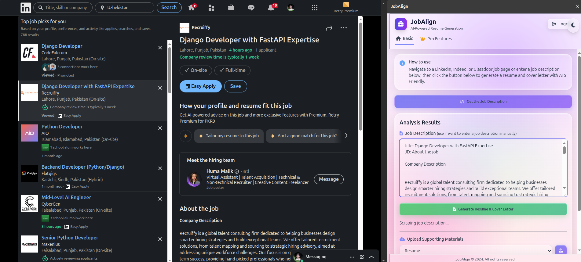 JobAlign screenshot 1